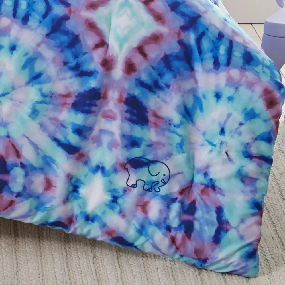 Twin Ivory Ella Izzie Tie Dye Comforter cover Duvet cover + One Standard sham